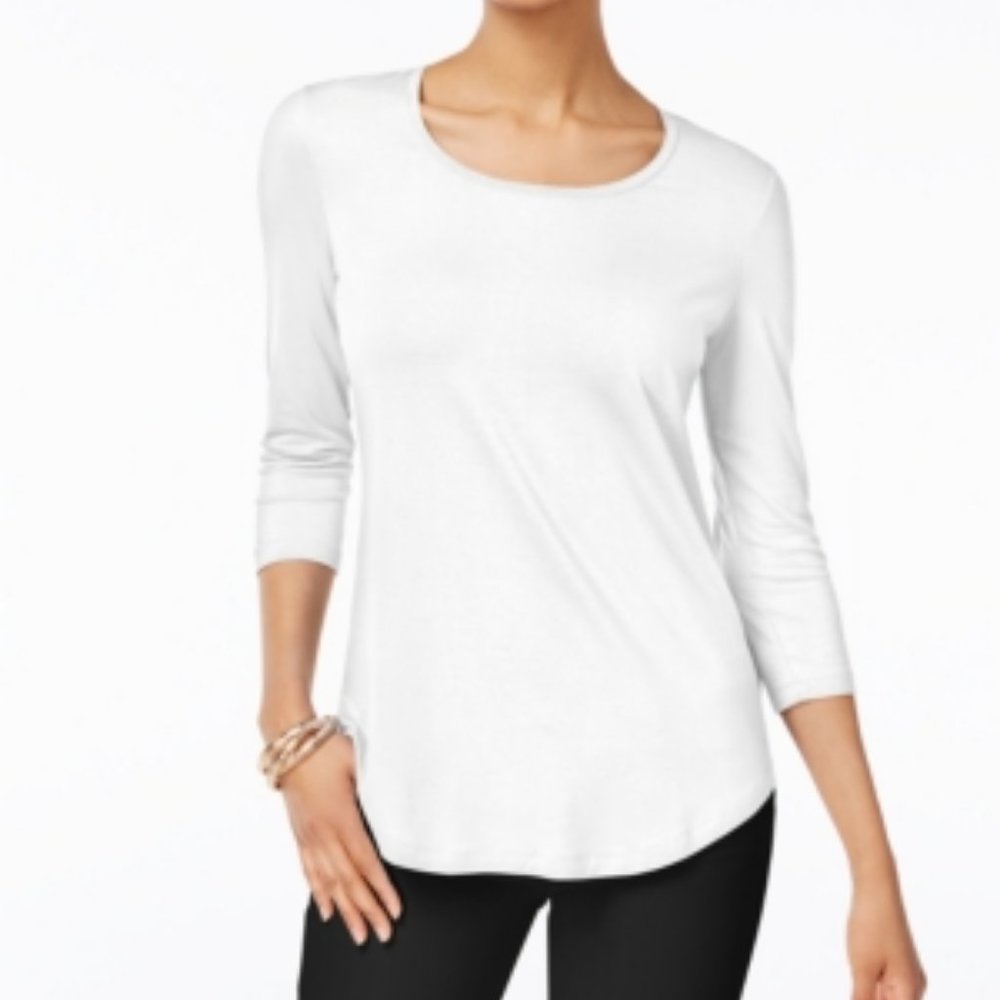 Jm Collection Scoop-Neck Top, in Regular and Petit